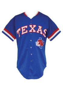 1983 Billy Sample Texas Rangers Game-Used  Alternate Jersey