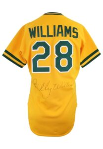 1983 Billy Williams Oakland A’s Coaches Worn & Autographed Home Jersey