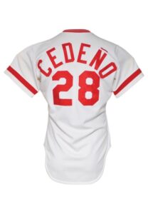 1983 Cesar Cedeño Cincinnati Reds Game-Used Home Jersey