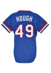 1983 Charlie Hough Texas Rangers Game-Used & Autographed Blue Alternate Jersey