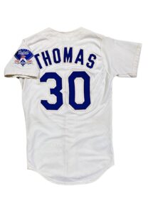 1983 Derrel Thomas LA Dodgers Game-Used & Signed Home Jersey