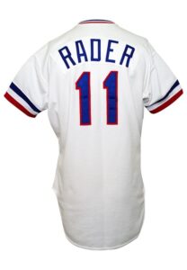 1983 Doug Rader Texas Rangers Manager-Worn Home Jersey