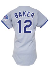 1983 Dusty Baker Los Angeles Dodgers Game-Used Road Jersey, Card & Photos