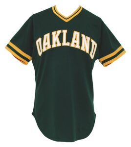 1983 Dwayne Murphy Oakland Athletics Game-Used Alternate Jersey & 1991 Terry Steinbach Oakland Athletics Game-Used Road Jersey