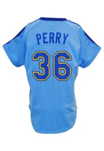 1983 Gaylord Perry Seattle Mariners Game-Used & Autographed Road Jersey