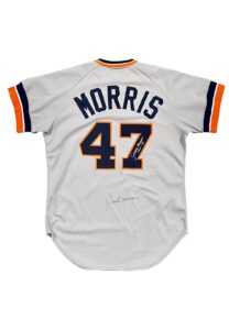 1983 Jack Morris Detroit Tigers Game-Used & Signed Road Jersey