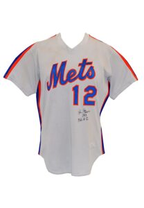 1983 John Stearns New York Mets Game-Used & Autographed Road Jersey