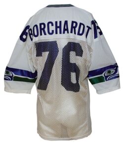 1983 Jon Borchardt Seattle Seahawks Game-Used Road Fishnet Jersey with 2001 Seahawks Game-Used Road Pants