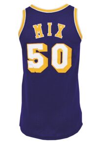 1983 Steve Mix LA Lakers NBA Finals Bench Worn Road Uniform