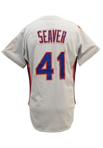 1983 Tom Seaver New York Mets Game-Used & Autographed Road Jersey