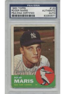 1983 Topps Roger Maris Autographed Card