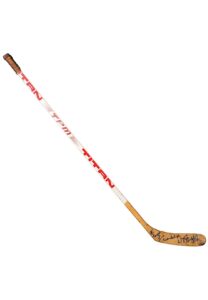 1983 Wayne Gretzky Edmonton Oilers 1983 Stanley Cup Finals Game-Used & Autographed Stick