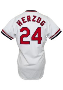 1983 Whitey Herzog St. Louis Cardinals Manager-Worn Home Jersey