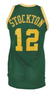 1984-1985 John Stockton Rookie Utah Jazz Game-Used Road Jersey