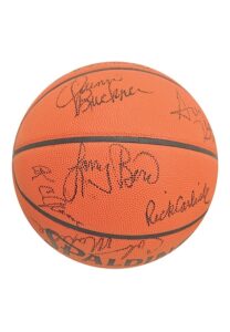 1984-85 Boston Celtics Team-Signed Basketball Including Larry Bird