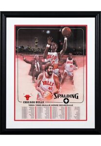 1984-85 Chicago Bulls Home Schedule Poster Display