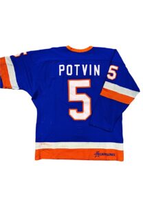 1984-85 Denis Potvin NY Islanders Game-Used Road Jersey