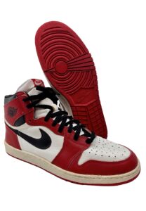 1984-85 Michael Jordan Chicago Bulls Game-Used Player Sample Air Jordan 1 Rookie Shoes