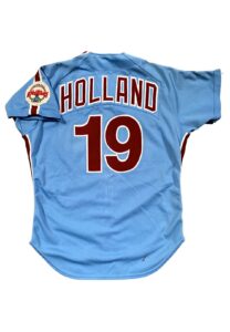 1984 Al Holland Philadelphia Phillies Game-Used Powder Blue Jersey