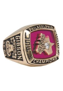 1984 Antonio Gibson Philadelphia Stars USFL Championship Players Ring