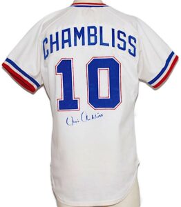 1984 Chris Chambliss Atlanta Braves Game-Used & Autographed Home Jersey