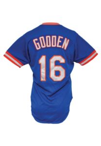 1984 Dwight Gooden Rookie New York Mets Game-Used Blue Alternate Jersey