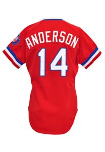 1984 Jim Anderson Texas Rangers Game-Used Red Alternate Jersey