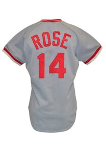 1984 Pete Rose Cincinnati Reds Game-Used &  Autographed Road Jersey