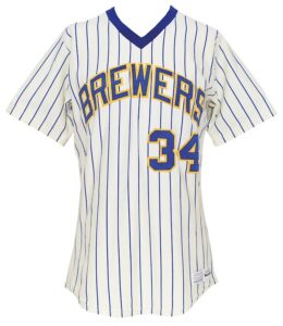 1984 Rollie Fingers Milwaukee Brewers Game-Used Home Uniform