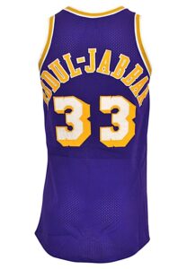 1985-86 Kareem Abdul-Jabbar Los Angeles Lakers Game-Used Road Jersey