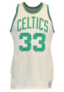 1985-86 Larry Bird Boston Celtics Game-Used Home Knit Jersey