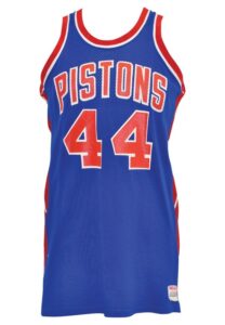 1985-86 Rick Mahorn Detroit Pistons Game-Used Road Uniform