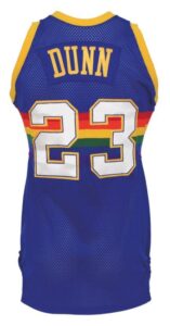 1985-86 TR Dunn Denver Nuggets Game-Used Road Uniform