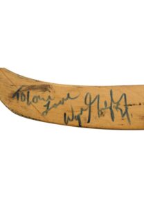 1985-86 Wayne Gretzky Edmonton Oilers Game-Used & Autographed Stick