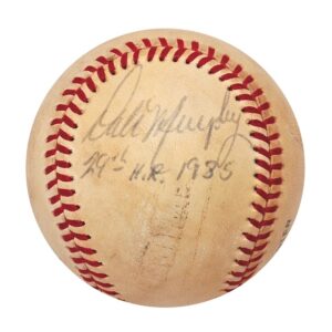 1985 Dale Murphy Actual 29th Home Run Baseball