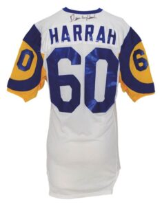 1985 Dennis Harrah LA Rams Game-Used & Autographed Road Jersey