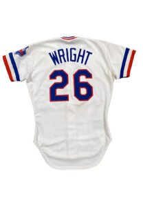 1985 George Wright Texas Rangers Game-Used Home Jersey