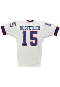 1985 Jeff Hostetler NY Giants Rookie Game-Used & Autographed Jersey