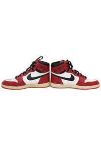 1985 Michael Jordan Chicago Bulls Dual-Autographed “Air Jordan 1” Shoes