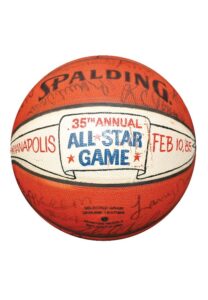 1985 NBA All-Star Game Multi-Signed Basketball