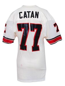 1985 Pete Catan USFL Houston Gamblers Game-Used Road Jersey