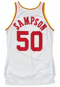 1985 Ralph Sampson Houston Rockets NBA Playoffs Game-Used Home Jersey