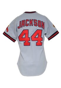 1985 Reggie Jackson California Angels Game-Used & Autographed Road Jersey