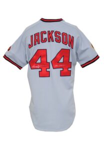 1985 Reggie Jackson California Angels Game-Used & Autographed Road Jersey