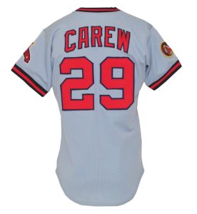 1985 Rod Carew California Angels Game-Used Road Jersey