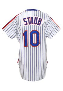 1985 Rusty Staub New York Mets Game-Used & Autographed Home Jersey