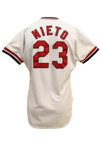 1985 Tom Nieto St. Louis Cardinals Game-Used Home Jersey