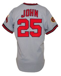 1985 Tommy John California Angels Game-Used Road Jersey