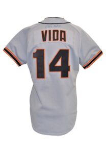 1985 Vida Blue San Francisco Giants Game-Used & Autographed Road Jersey