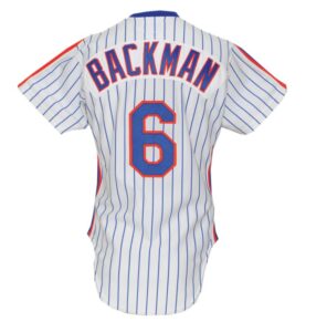 1985 Wally Backman NY Mets Game-Used & Autographed Home Jersey